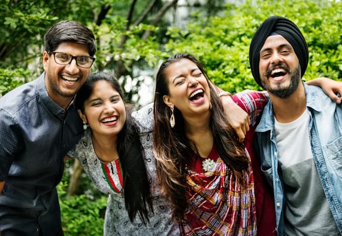 Happy students